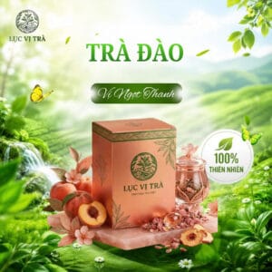 Trà Đào Vị Ngọt Thanh Lục Vị Trà Hộp 100g